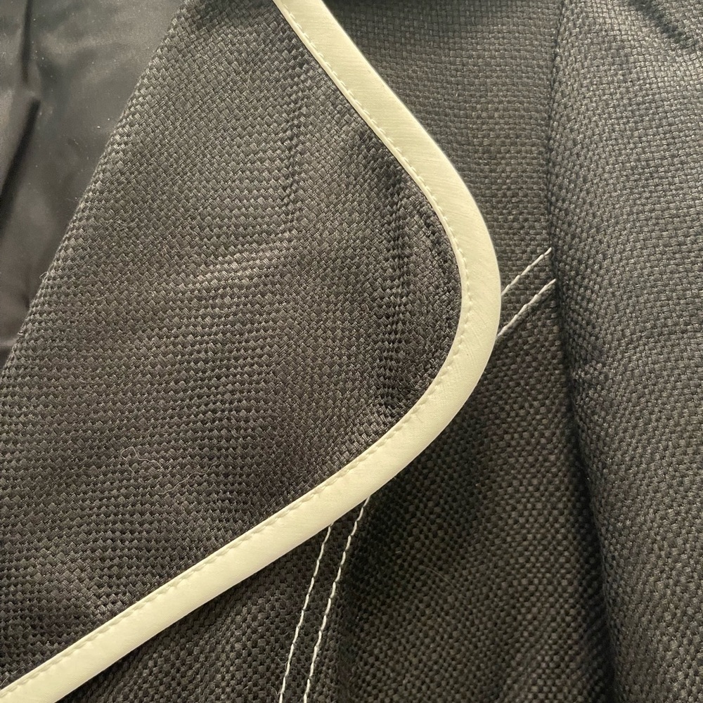 Pink Tartan | Black and White Contrast Blazer - Picture 2 of 6